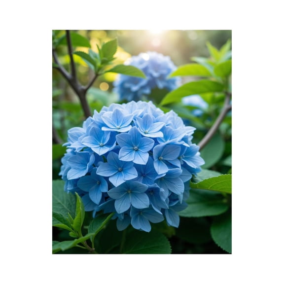 Paint by Numbers Kit for Adults, Blue Hydrangea Blooming Garden Paint by Numbers, Easy Paint by Numbers Kit for Adults Beginner, DIY Adult Paint by Number Kits on Canvas, 12x16in Home Decor