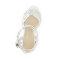 thumbnail image 3 of XYD Women Open Almond Toe Ring Strappy Sandals Ankle Strap Buckled High Heels Elegant Party Dressy Shoes Size 7 White, 3 of 4