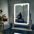 thumbnail image 3 of Vanity Mirror Touch Control Dimmable 360 Degree Rotation Makeup Mirror with LED Light for Bedroom, Dressing Table Decor, 3 of 7