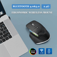 thumbnail image 6 of Wireless Gaming Mouse Bluetooth 2.4G Tri-mode Mouse Mute Mice Ergonomic USB-C RGB Rechargeable 5DPI For Laptop PC Tablet Macbook, 6 of 6