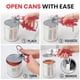 thumbnail image 4 of Abrelatas Manual Zulay Kitchen Rojo con Abridor de Botellas y Asas de Agarre Suave, 4 of 8