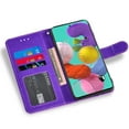 thumbnail image 3 of Asuwish Compatible with Samsung Galaxy A51 4G Wallet Phone Case and Tempered Glass Screen Protector Flip Credit Card Holder Stand Bling Glitter Cell Cover for A 51 M40S 51A A515F S51 Women Men Purple, 3 of 9