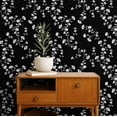 thumbnail image 2 of S4Sassy Peel and Stick Wall Covering, Flower Vine Print Removable Walls Wrap -Black Instant Makeover Wall Mural for Bathroom, Laundry Room, Closet Interior- Self-Adhesive Wallpaper Vinyl -25"x240", 2 of 9