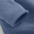 thumbnail image 5 of Women's High Neck Fleece-Lined Mid-Length Sweatshirt, Thermal Long Sleeve Pullover Top with Plush Interior for Winter Warmth, Casual Loungewear and Everyday Comfort Blue XXL, 5 of 6