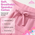 thumbnail image 6 of MISS POPULAR Girls 6-Pack Stretch Bermuda Shorts Sizes 4-16, Cotton, Spandex, Elastic Waistband, Decorative Tie, Pockets, 6 of 8