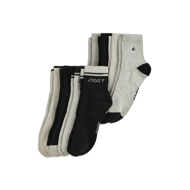 Jockey Men's Everyday Cotton Blend Quarter Sock - 8 Pack