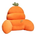 thumbnail image 3 of Cojín de respaldo Cojín de silla con reposabrazos Cojín de cintura para la comodidad de la cama Respaldo de felpa Naranja, 3 of 9