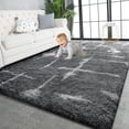 thumbnail image 1 of Alfombra TWINNIS 183x274 cm de felpa suave gris antideslizante, 1 of 9