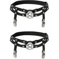 thumbnail image 1 of LAICAIW 2 Pcs Jarretière de Cuisse Ajustable, Jarretières à Jambe en Forme d'Étoile avec Pinces Antidérapantes pour Femmes, 1 of 7