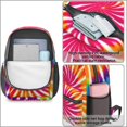 thumbnail image 3 of Red and Orange Tie Dye Pattern 17" Waterproof Oxford School Backpacks for Teens, S-Shape Padded Straps, for School, Travel, Hiking, Camping, 3 of 4