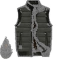 thumbnail image 2 of Chaleco de estilo militar grueso acolchado para hombre, chaleco suelto de gran tamaño con cuello levantado, chaleco cálido para hombro, 2 of 4
