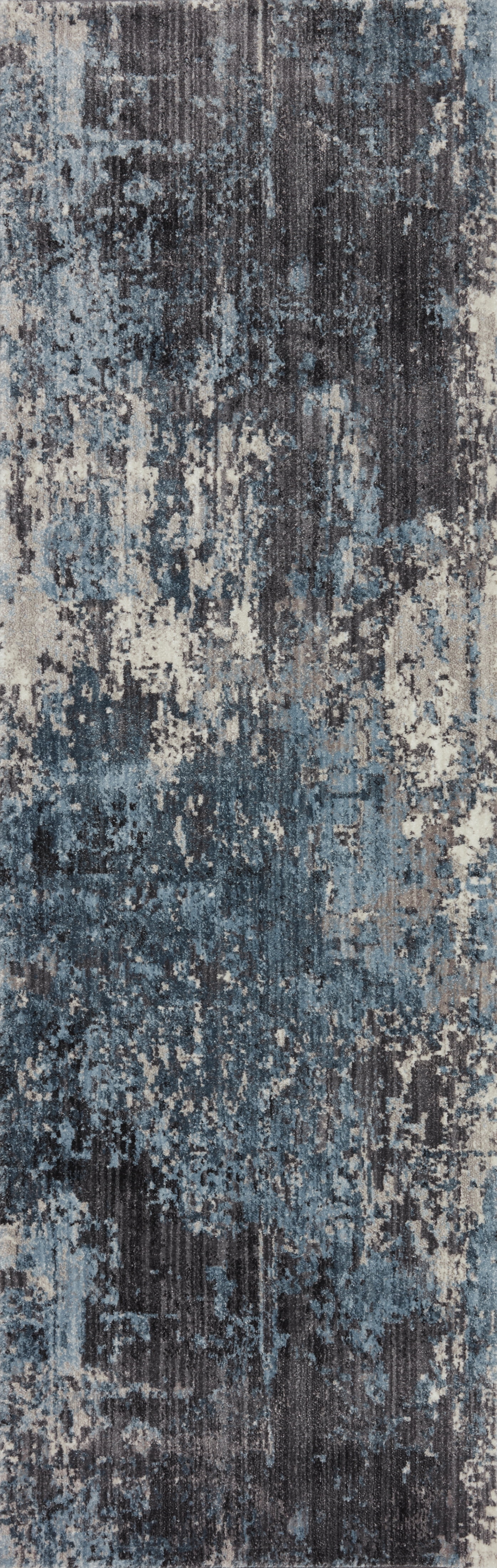 Loloi II Samra SAM-06 Charcoal / Sky Abstract Area Rug 18" x 18" Sample Swatch