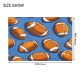 thumbnail image 4 of 2PCs Bathroom Rugs Set Plush Toilet Base Mat 16" × 24" Bath Mat and 20" × 24" U Shape Soft Rugs Non Slip Absorbent Dark Blue Background Rugby, 4 of 9