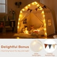 thumbnail image 6 of Infans Kids Play Tent w/Flags and Globe String Lights for 3-12 Years Old Indoor Outdoor, 6 of 7