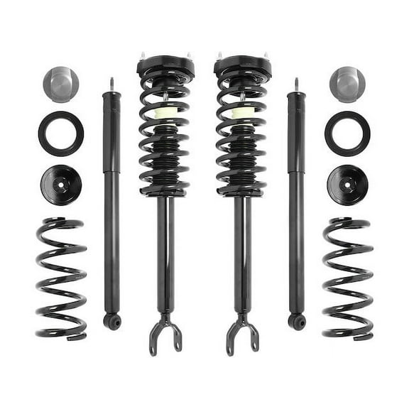 Front and Rear Air Spring to Coil Spring Conversion Kit - Compatible with 2006 Mercedes-Benz CLS500 RWD Sedan
