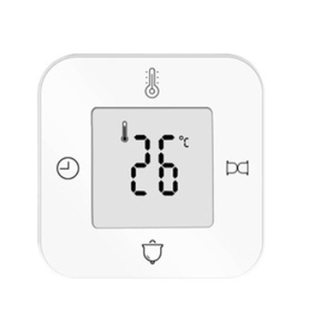Despertador digital con temperatura, sin tictac, temporizador, blanco Afortunado Sencillez