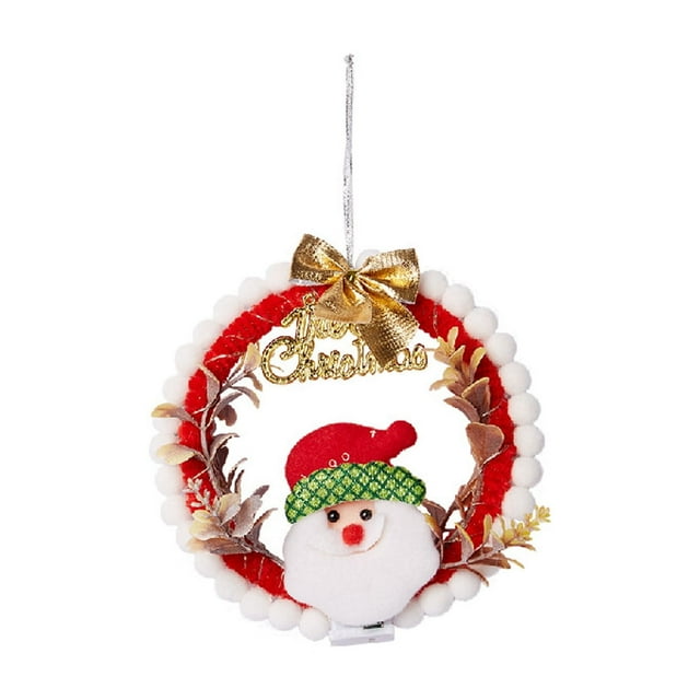 Yhsdtq,Unbeatable Value,DIY Christmas Wreath Kit, Craft Wreath Materials, 10ML Glue Included, Festive Winter Design, For Home Decor, Easy Assembly, Holiday Ornament Supplies, Xmas Gift Set