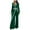 01 Army Green, variant on Wrap Front Jumpsuits for Women Dressy Color Block Long Sleeve Notched Collar Business Casual Blazers Formal Romper