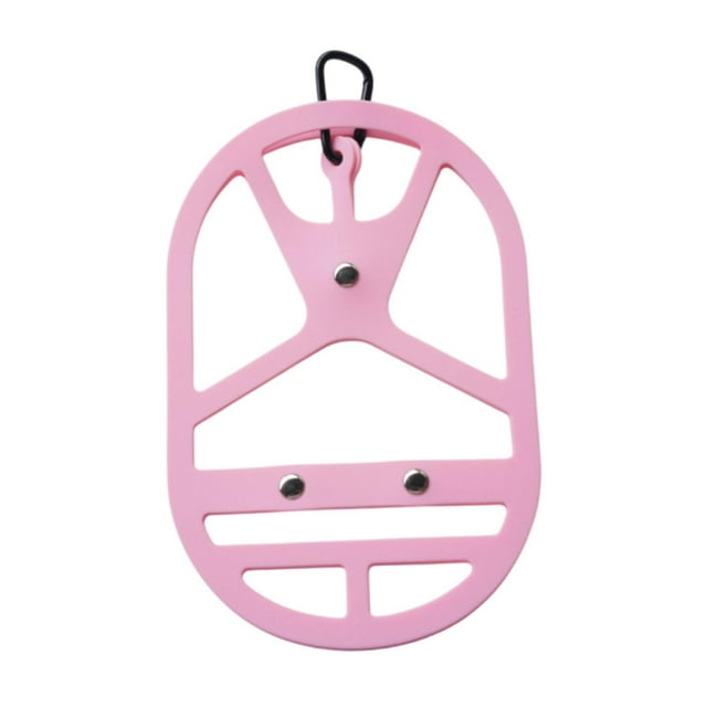 Cesta con Clip para calzado, soporte para zapatos para mochila, estante, cubierta de silicona para zapatos que ahorra espacio para actividades al aire Rosa