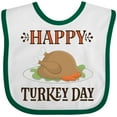 thumbnail image 3 of Inktastic Thanksgiving Happy Turkey Day Boys or Girls Baby Bib, 3 of 4