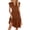 Caramel Color, variant on Women'S Summer Dress V Neck Short Sleeve Midi Sundress Flowy Tiered Beach Dresses with Pockets Pink XL