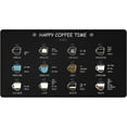 thumbnail image 7 of Designer Coffee Bar Mat, Extra Large 17 x 31.5 Inches, Rubber Backing, Absorbent Coffee Maker Mats for Dish Drying, Kitchen Countertop, Coffee Flavor Menu, Black, 7 of 7