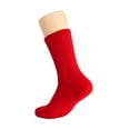 thumbnail image 5 of Solid Cotton Cushion Crew Socks for Women and Men Red 6 Pairs Size 9-11, 5 of 9
