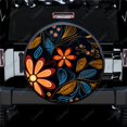 thumbnail image 1 of Floral African Authentic Flowers Pattern Polyester Universal Spare Wheel Tire Cover Wheel Covers for Trailer RV SUV Truck Camper, 1 of 5