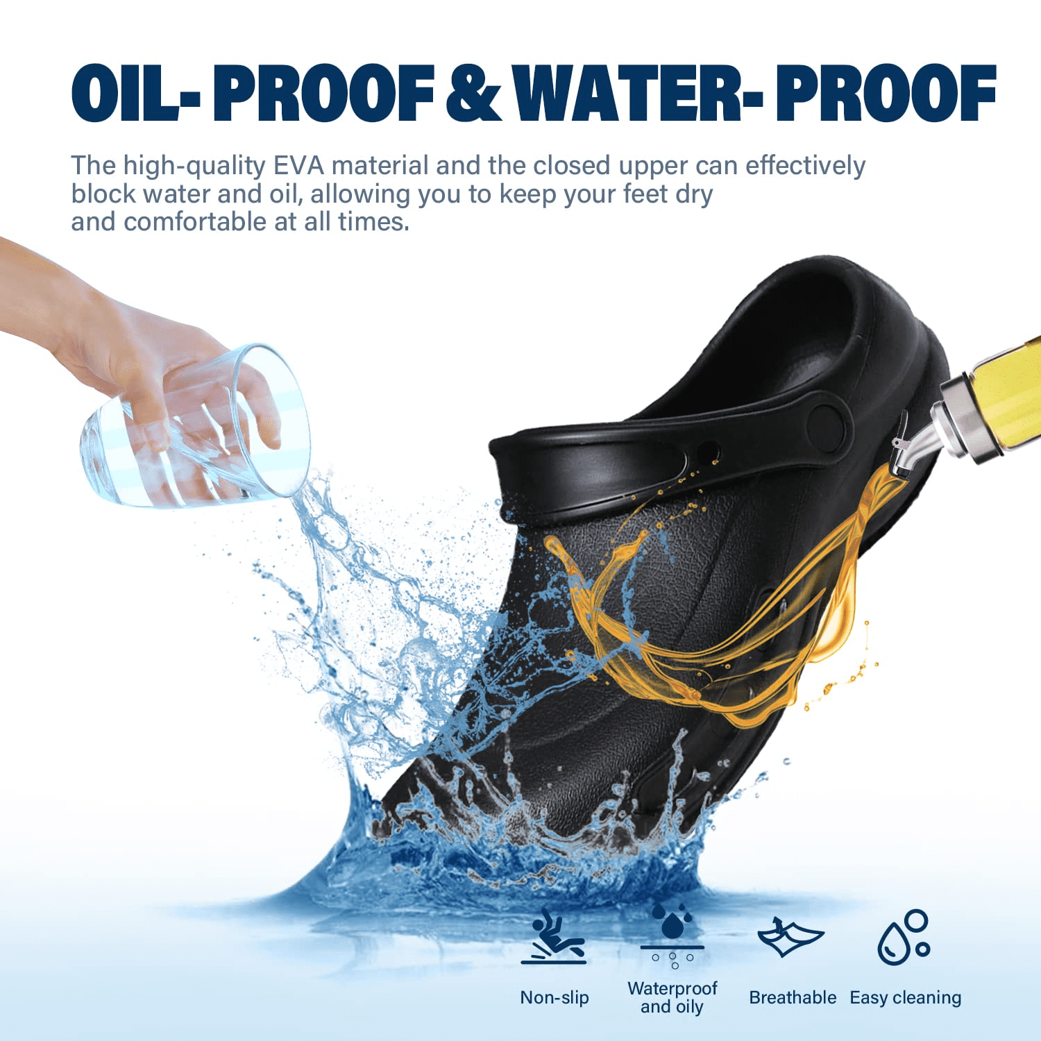 Non slip oil cheap and water resistant shoes