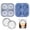 Blue, variant on 3D Prism Crystal Ball Ice Cube Tray, Large Sphere Silicone Round Ice Mold, Fun Shapes with Clear Funnel Lid for Cocktails, Whiskey Gifts (Without Glass)