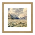 thumbnail image 1 of Wind Mountain Columbia River Landscape Painting 8X8 Inch Square Wooden Framed Wall Art Print Picture with Mount, 1 of 4