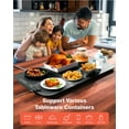 thumbnail image 4 of Food Warming Mat, iTRUSOU 27.5x16'' Electric Warming Tray with 7 Temp-Settings, Switchable Fahrenheit/Celsius, 99h Timer, Foldable Food Warmer Keep Food W, 4 of 7