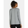 thumbnail image 4 of Time and Tru Women's Hacci Knit Pullover with Long-Sleeves, Single and 2-Pack, Sizes XS - XXL, 4 of 5