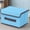 Blue, variant on Linen Fabric Storage Box with Lid | Foldable Clothes & Debris Organizer | Household Storage Container | 2-Pack Set | 14" x 10" x 9"
