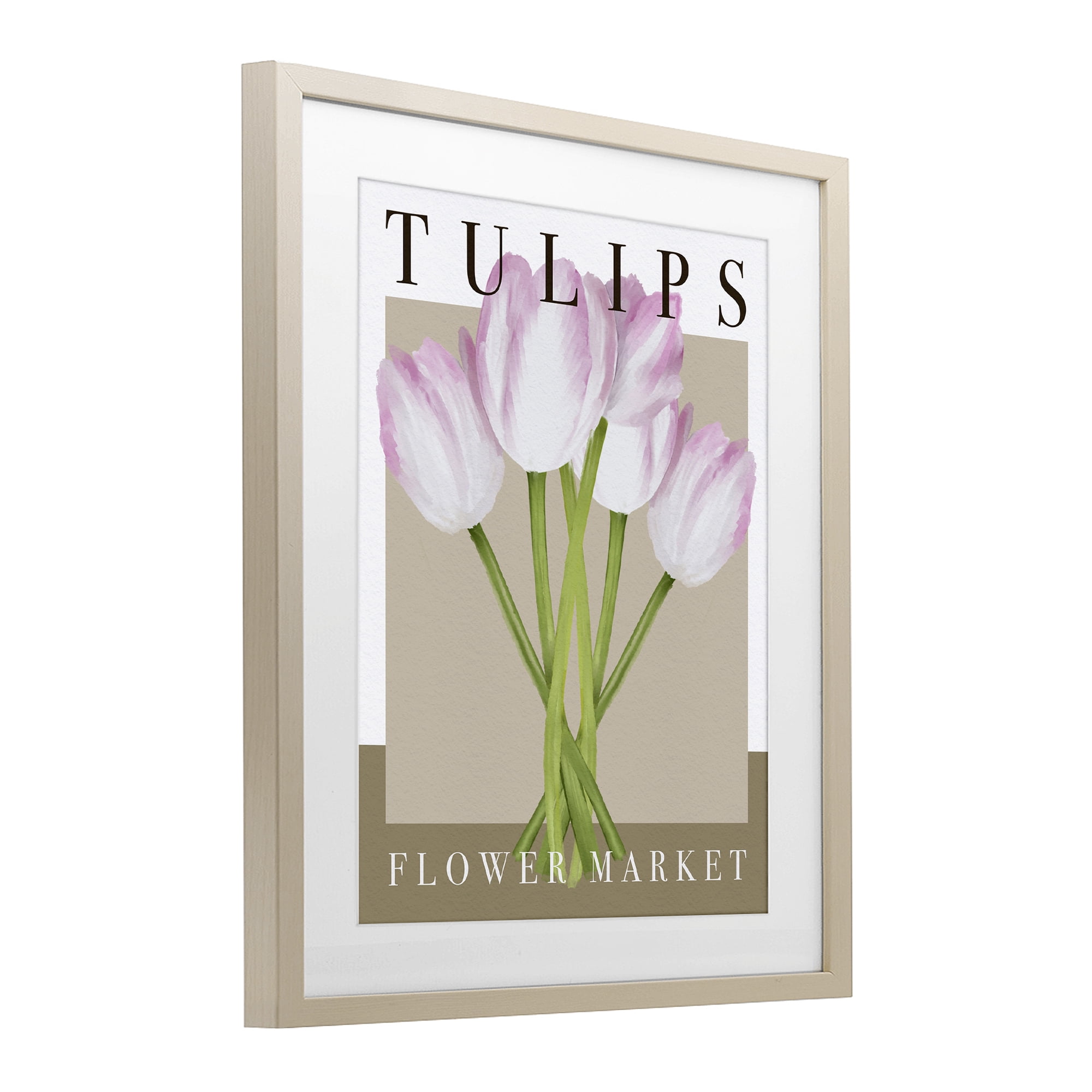 Stupell Industries Tulips Flower Market Birch Framed Print Under Glass, design by Jennifer Stith