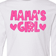 thumbnail image 4 of Inktastic Mama's Girl Pink with Hearts Long Sleeve Youth T-Shirt, 4 of 5
