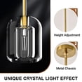 thumbnail image 6 of 7.87" Gold Crystal Pendant Light Fixture,Modern Kitchen Pendant Light Over Island,Indoor Crystal Mini Hanging Lighting for Kitchen Dining Room, 6 of 8