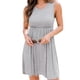 thumbnail image 3 of Women's Dresses Swing Dress Sleeveless Round-neck Long Maxi Dress Solid, 3 of 5