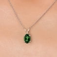 thumbnail image 3 of Gem Stone King 10K White Gold Emerald Envy Mystic Topaz Pendant Necklace for Women | 0.80 Cttw | Gemstone November Birthstone | Oval 7X5MM | With 18 inch Chain, 3 of 6