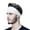 ^White, variant on GILIGEGE Headbands for Men and Women Stretchy Non Slip Soft Cotton Cloth Hair Bands for Sports, Workout, Yoga and Running Summer Fashion Outdoor Sports Elastic Solid Color Hairband
