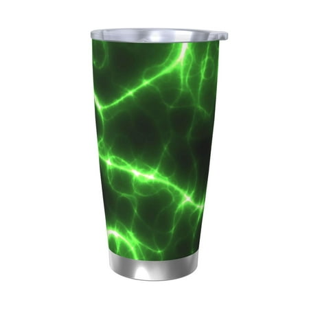 

Lukts Green Lightning for 20OZ Car Cup Stainless Steel Direct Drinking Straw Thermos Cup Suitable for Office Travel and Car-Without Straw