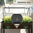 thumbnail image 5 of Outsunny Raised Garden Bed with Greenhouse Cover, Elevated Garden Box with Legs and Drainage Hole for Vegetables, Black, 5 of 9