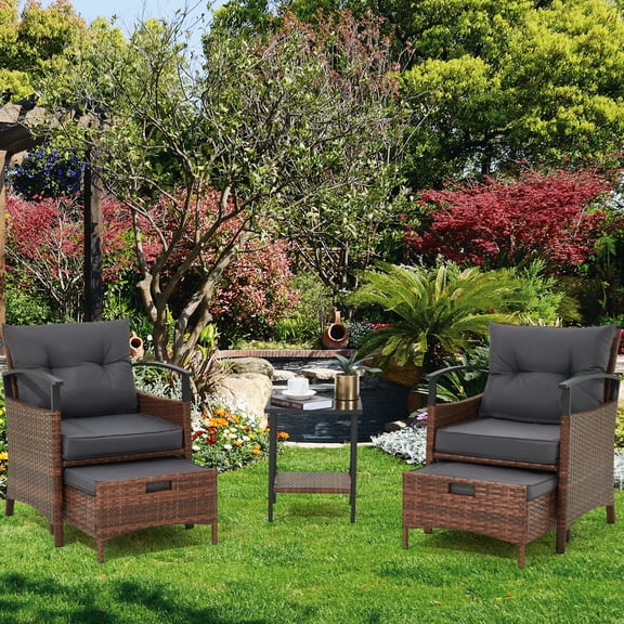 Rashaan 2 - Person Patio Conversation Sets with Cushions