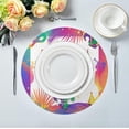thumbnail image 5 of SKYSONIC Mardi Gras Round Placemats for Dining Table Non-Slip Heat-Resistant Polyester Table Mats Set of 1 Washable Table Mats for Kitchen Dining Table Decoration, 5 of 7