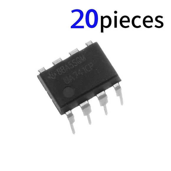 Bridgold UA741CN UA741 Amplificador operativo único de uso general de 18 V, tubo de inmersión de plá