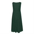 thumbnail image 7 of AGWOLF Summer Dresses for Women Sleeveless Tiered Sundress Casual U Neck Swing Dress Beach Vacation Outfits Green XL, 7 of 7