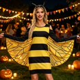 thumbnail image 6 of HOWPAY Halloween Costumes For Women Insect Themed Cosplay Outfit Bug Role Play Fancy Dress For Masquerade Carnival Party Stage Performance Event Halloween Costume L, 6 of 7
