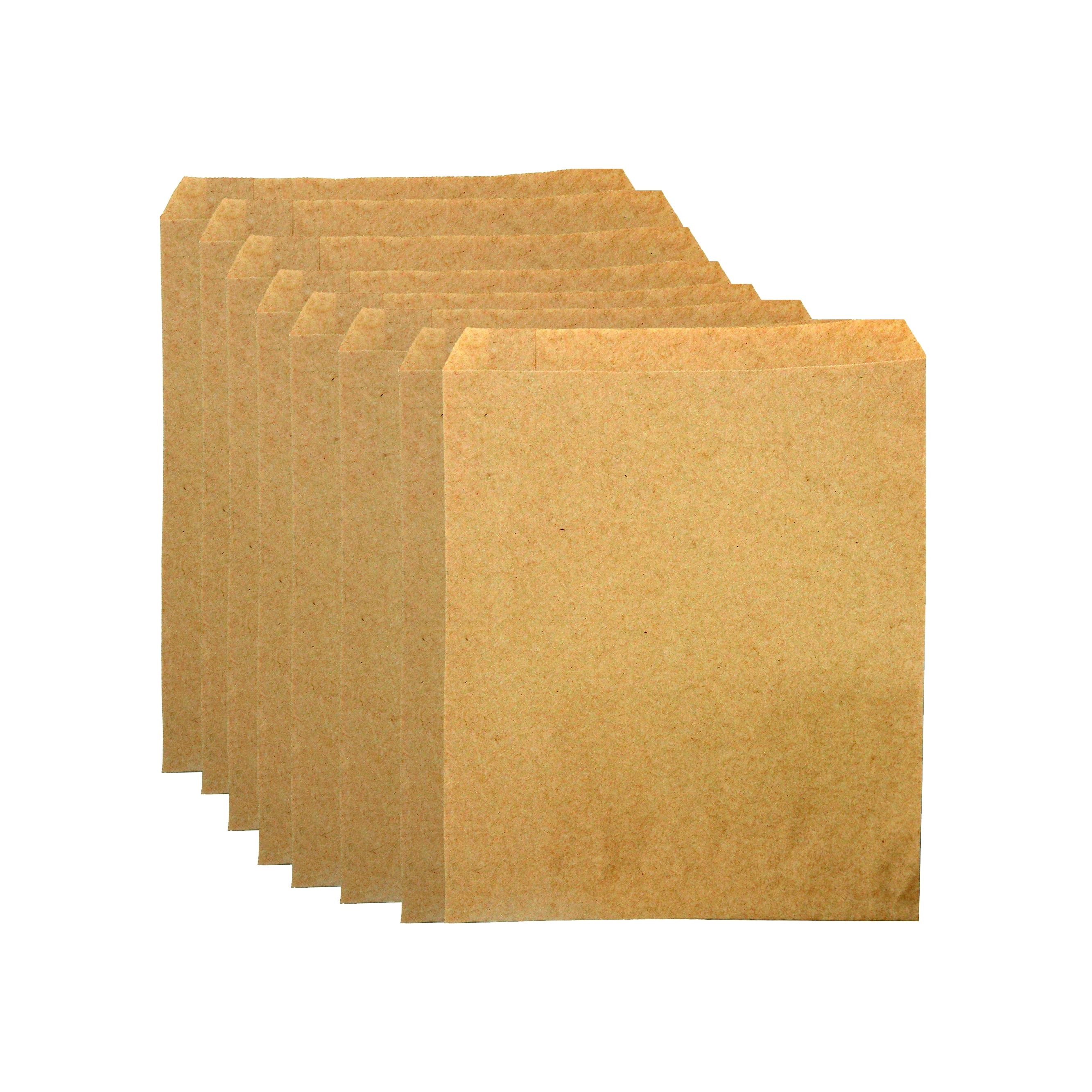 Medium Natural Kraft Paper Merchandise Bags - 8½”W x 11”H  - Case of 1000