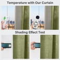 thumbnail image 5 of CZL 100% Blackout Curtains, Velvet Floral Embossed Heavy Curtain Rod Pocket, Thermal Insulated Noise Reduce Curtains for Bedroom Living Room, 52x63inch, 1 Panel, Sage Green, 5 of 10