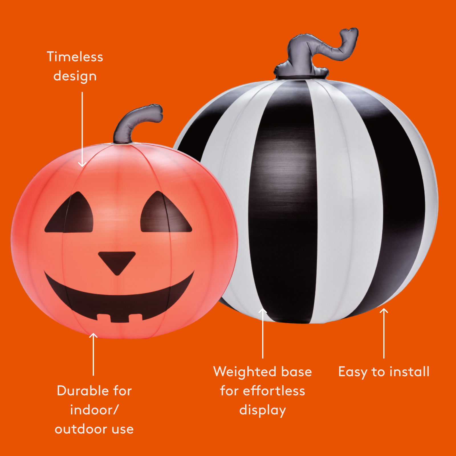FUNBOY Inflatable Pumpkin Halloween Decorations, 2-Pack photo 4